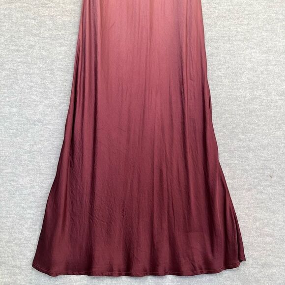 Young Fabulous & Broke Halter Dress Womens Medium Ombre Satin Midi Maxi Rayon - Picture 7 of 13